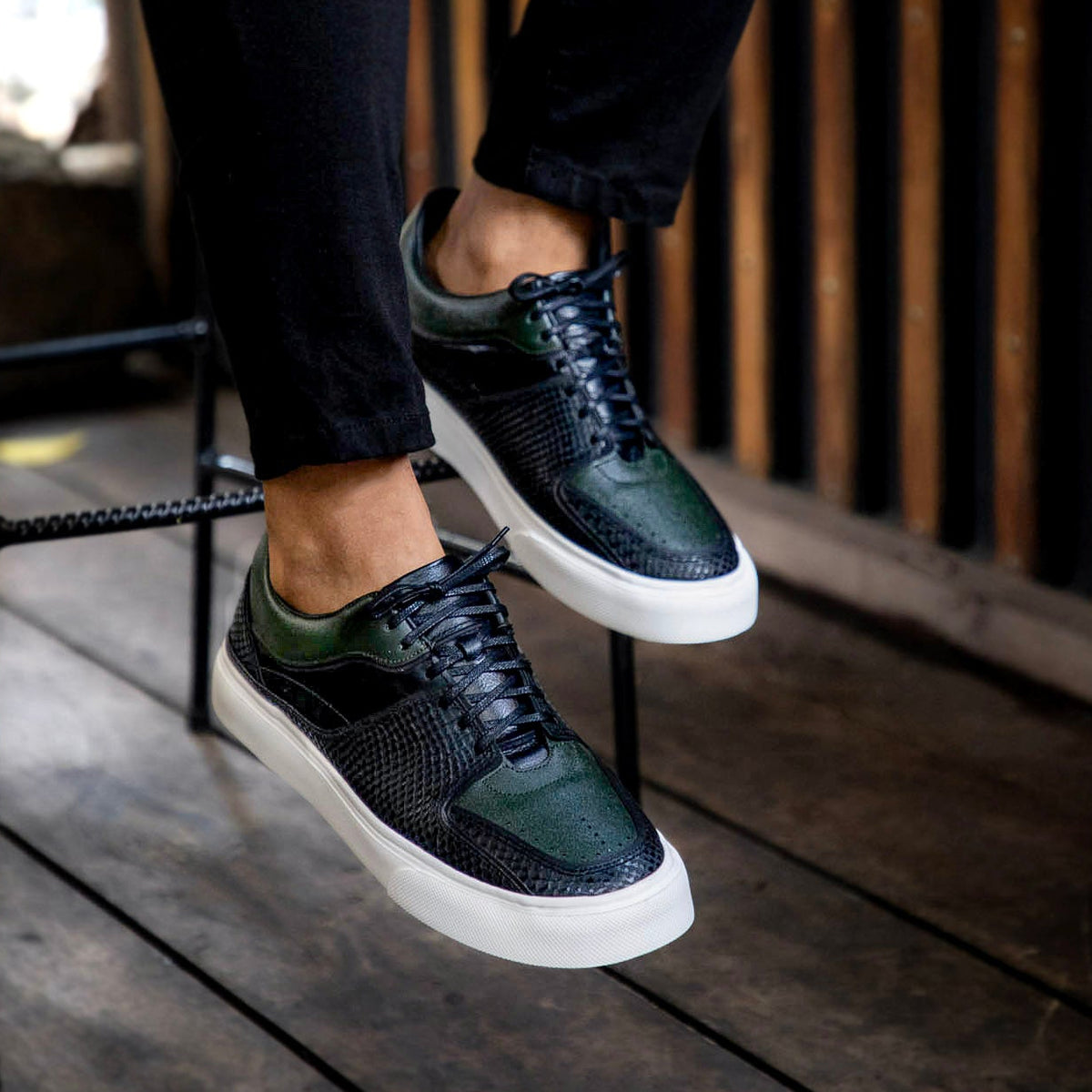 OUTLET York Crocodile Negro - Zapato Crocodile Luxury Hombre en Cuero Grabado