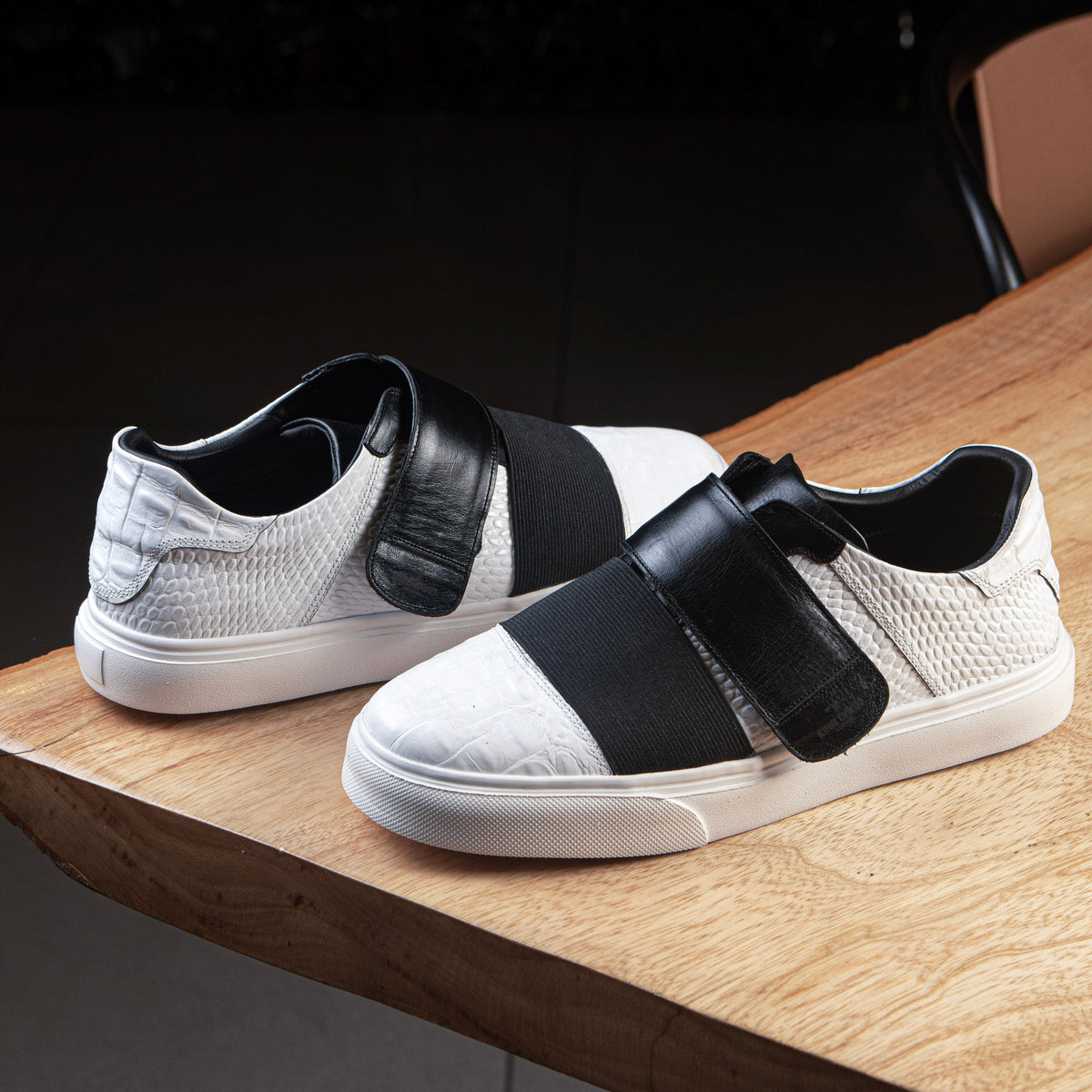 Dortmund Blanco x Gris - Zapato Casual Elegante Hombre en Cuero