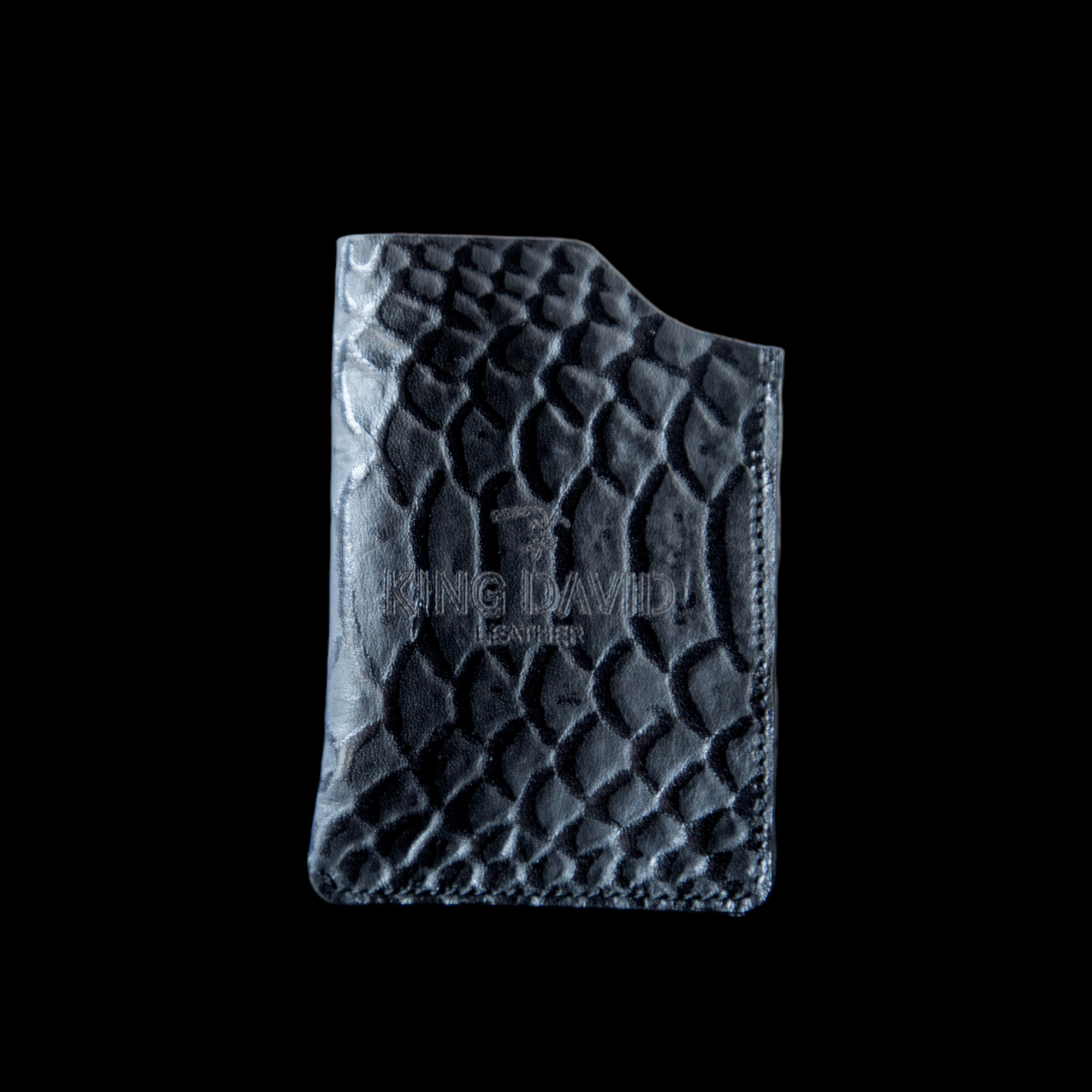 CARD HOLDER 01 CROCODILE NEGRO