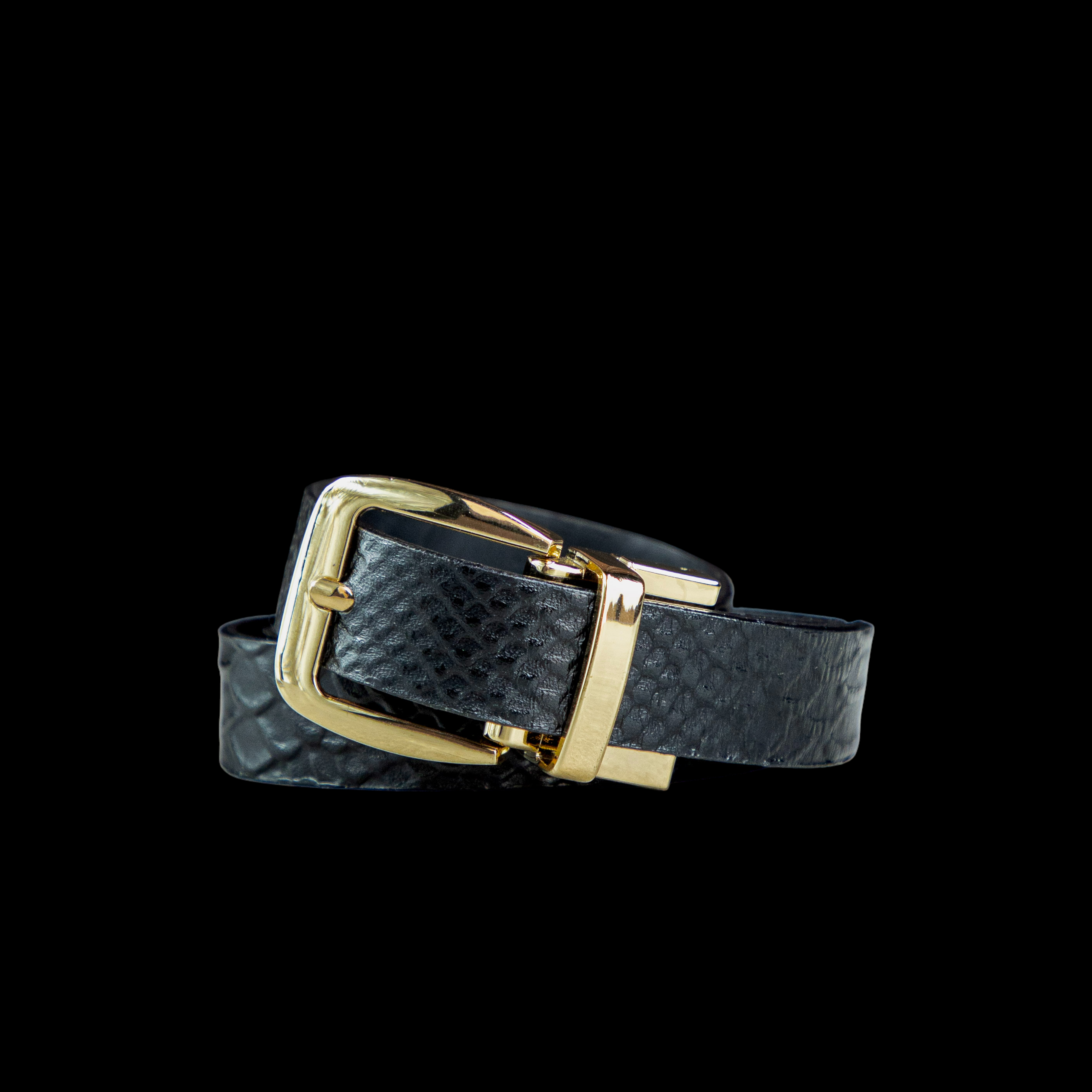 CINTURÓN DAMA CROCODILE NEGRO