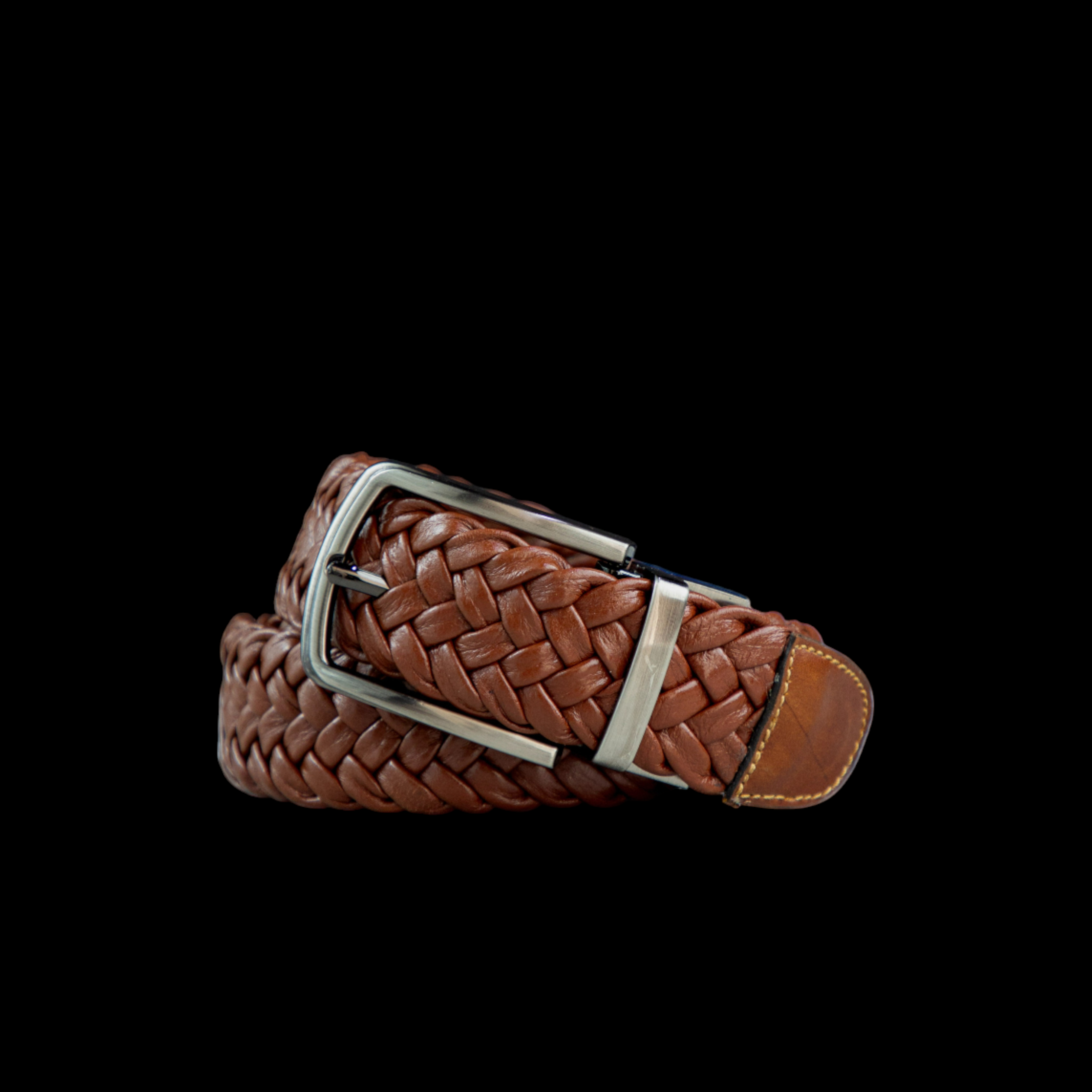 CINTURÓN TRENZADO MIEL