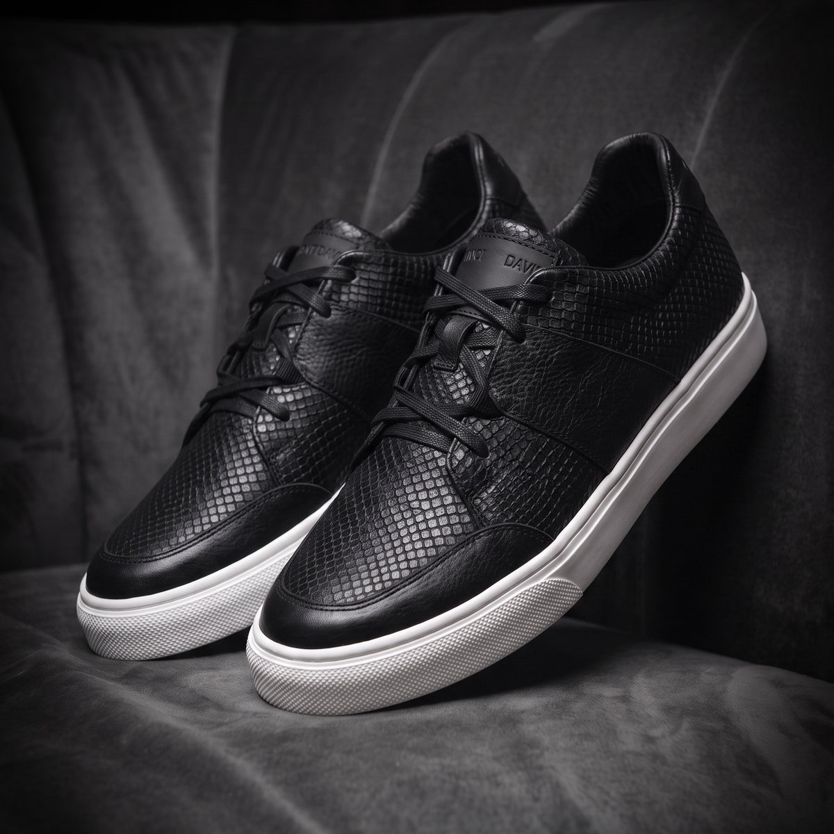 Melbourne Crocodile Negro - Zapato Crocodile Luxury Hombre en Cuero Grabado