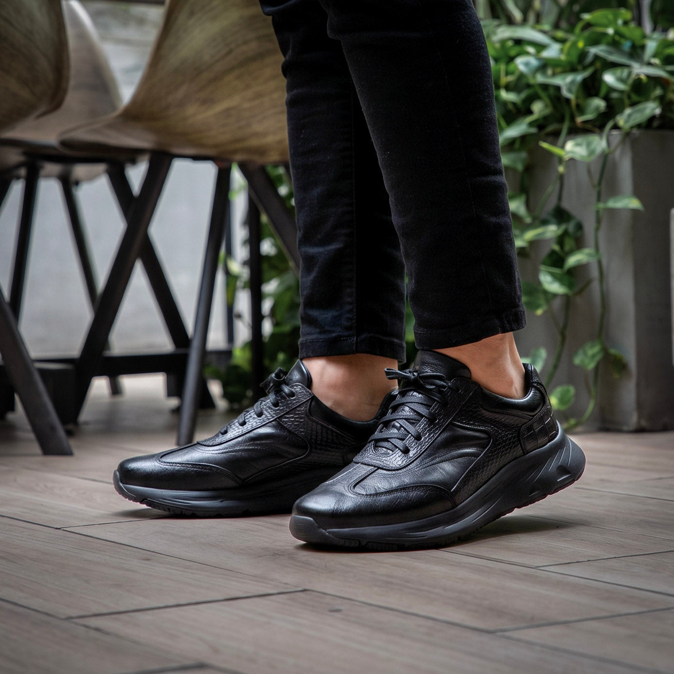 Hamburgo Negro - Zapato Casual Elegante Hombre en Cuero