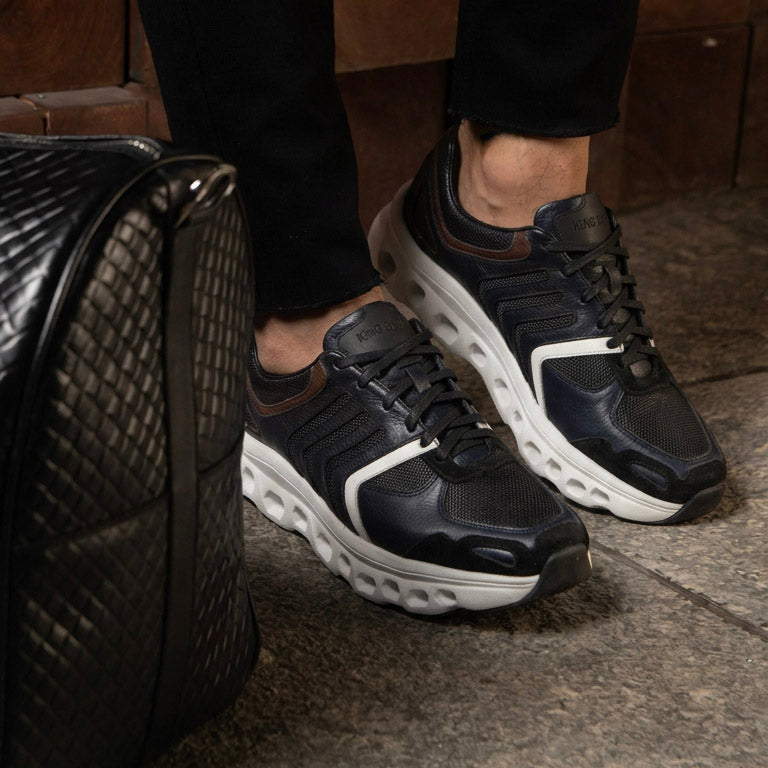 Escocia H Azul - Zapato Moderno y Versátil Hombre en Cuero