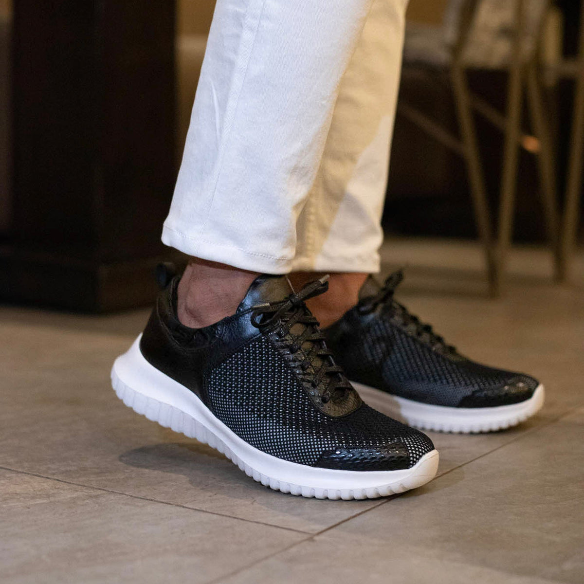 Liverpool Negro - Zapato Crocodile Luxury Hombre en Cuero Grabado