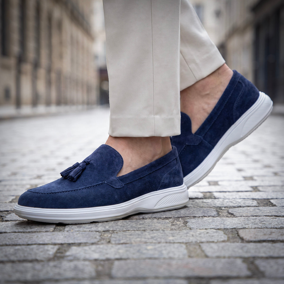 Milano Azul - Zapato Casual Elegante Hombre en Cuero
