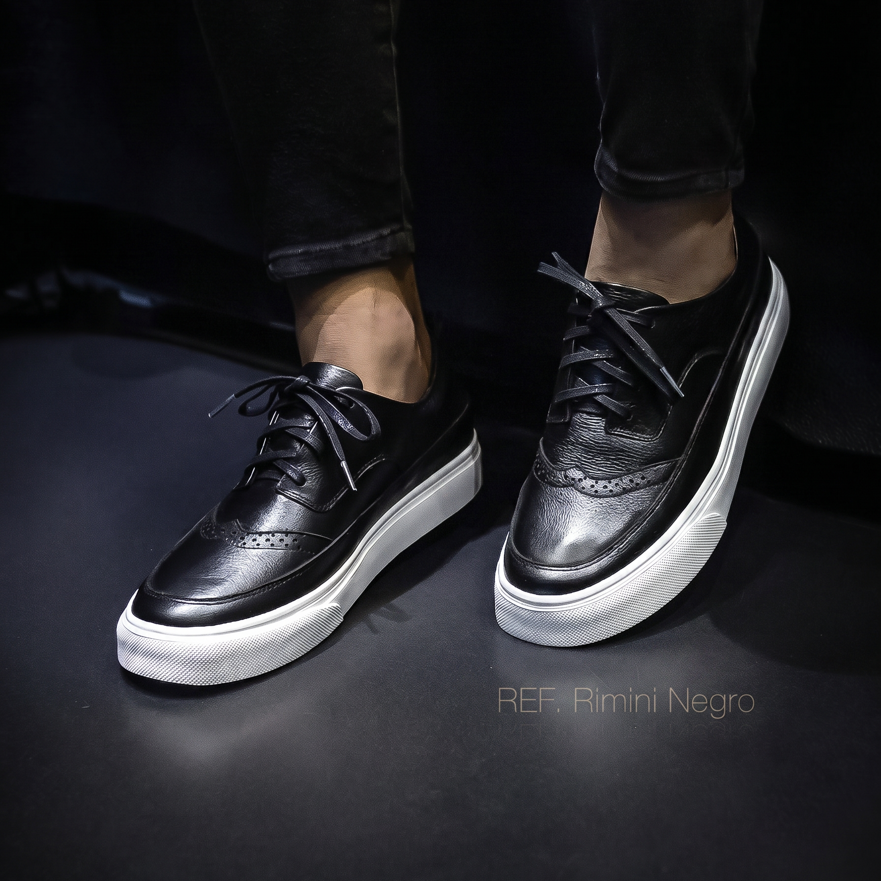 Rimini Negro - Zapato Casual Elegante Hombre en Cuero