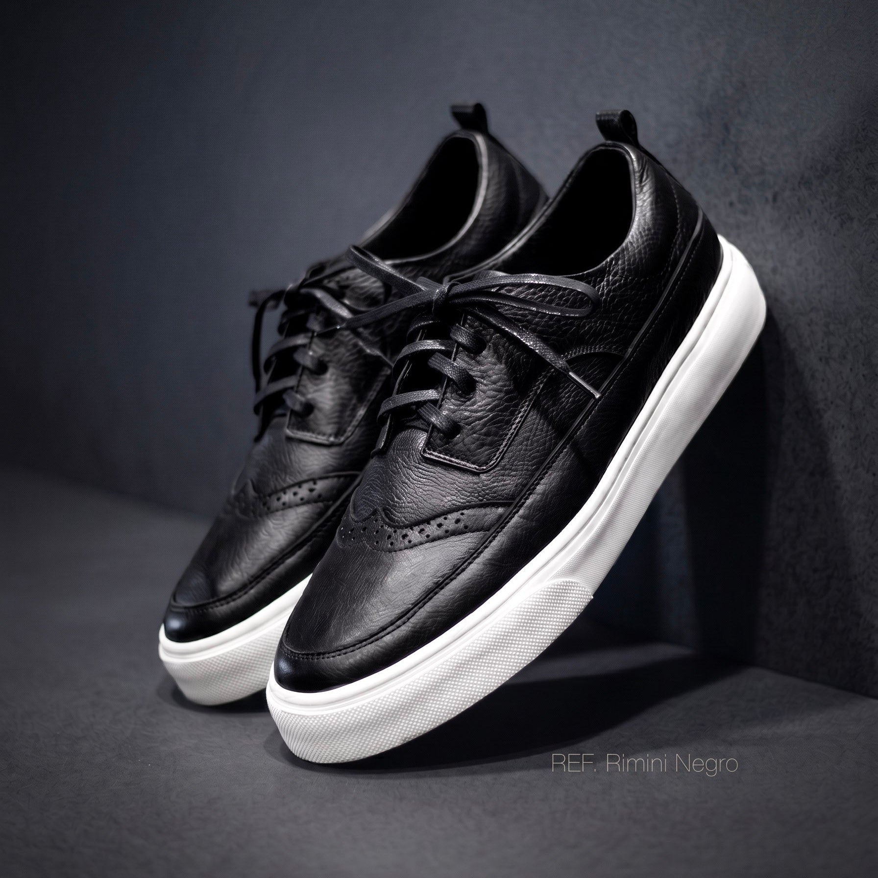 Rimini Negro - Zapato Casual Elegante Hombre en Cuero