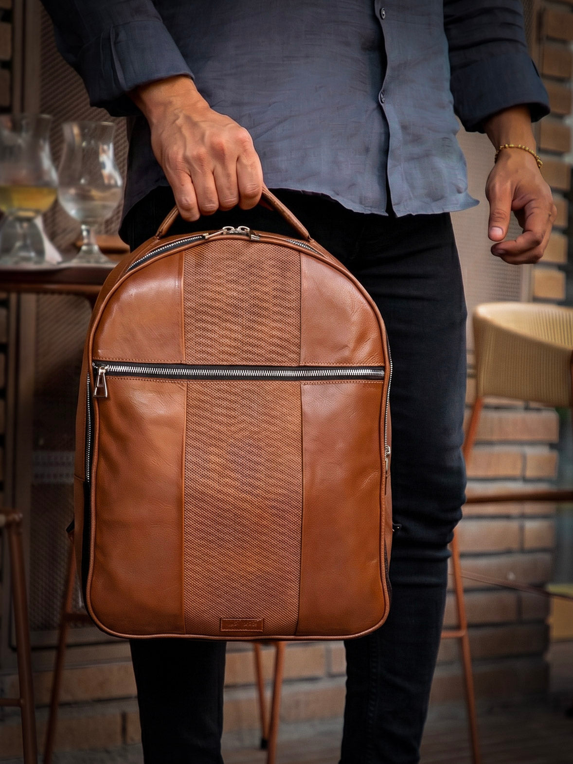 BACKPACK CAIIMANN MIEL NEGRO
