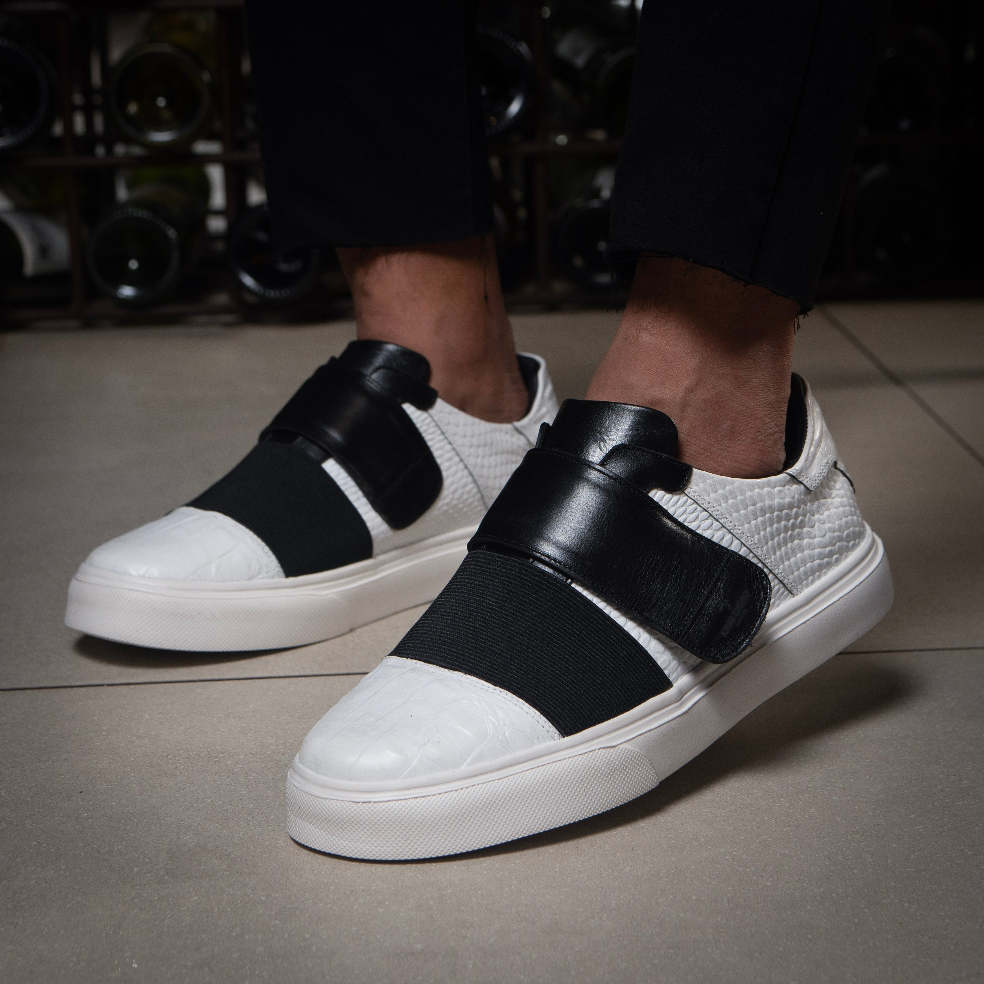 Dortmund Blanco x Gris - Zapato Casual Elegante Hombre en Cuero
