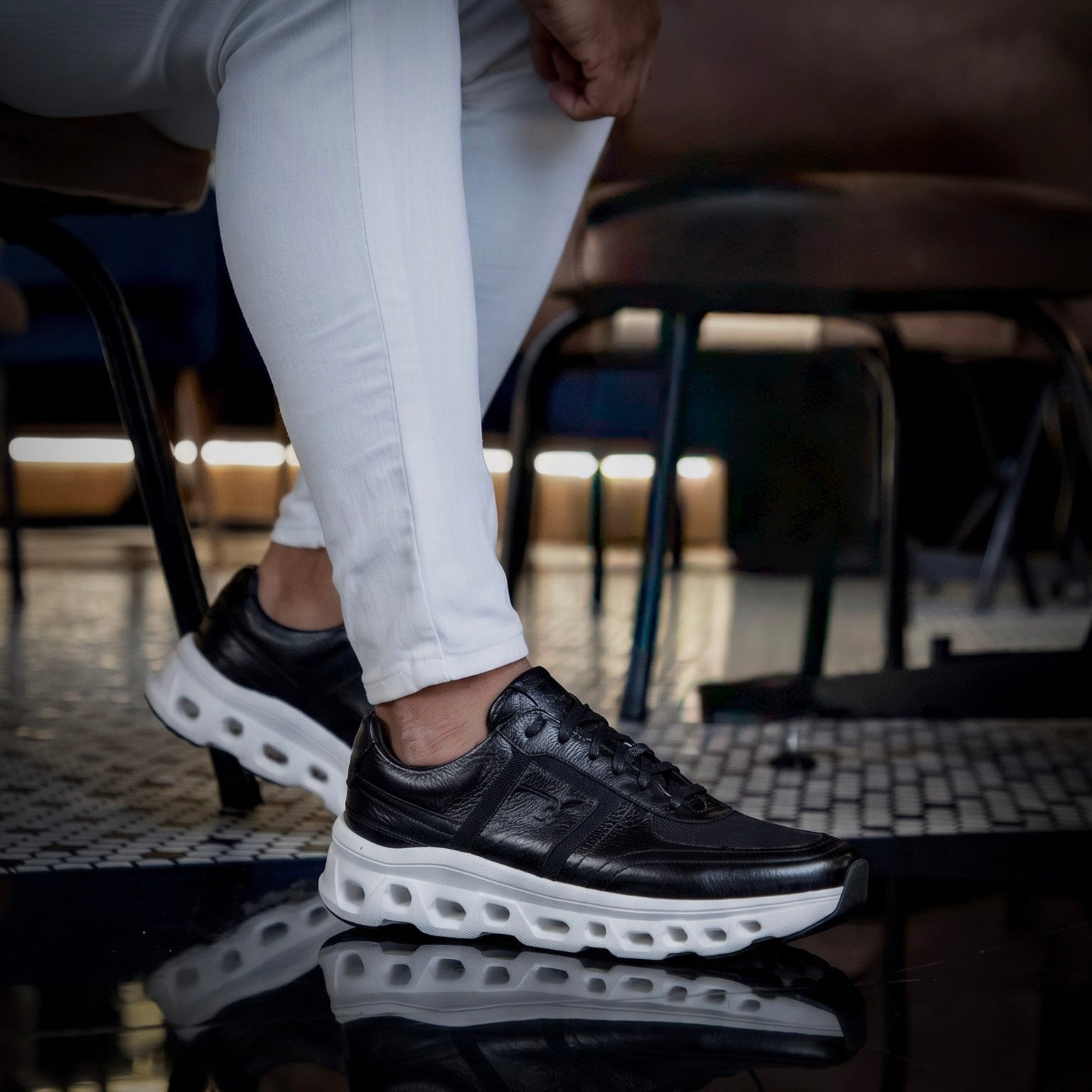 Weston H Negro - Zapato Moderno y Versátil Hombre en Cuero