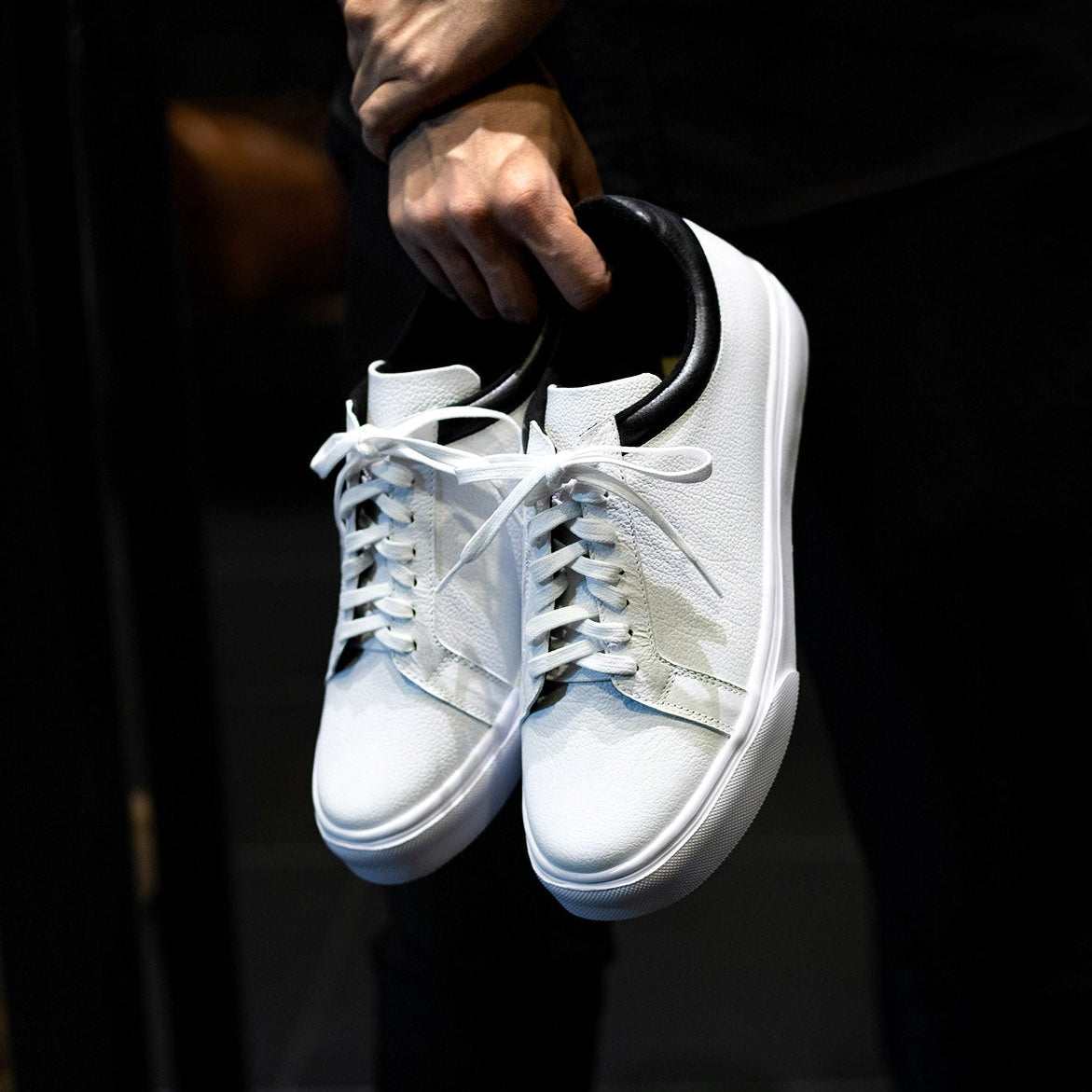 Orleans Blanco x Gris - Zapato Casual Elegante Hombre en Cuero