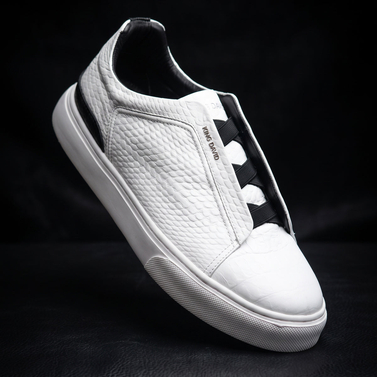 OUTLET Noruega Crocodile Blanco - Zapato Crocodile Luxury Hombre en Cuero Grabado