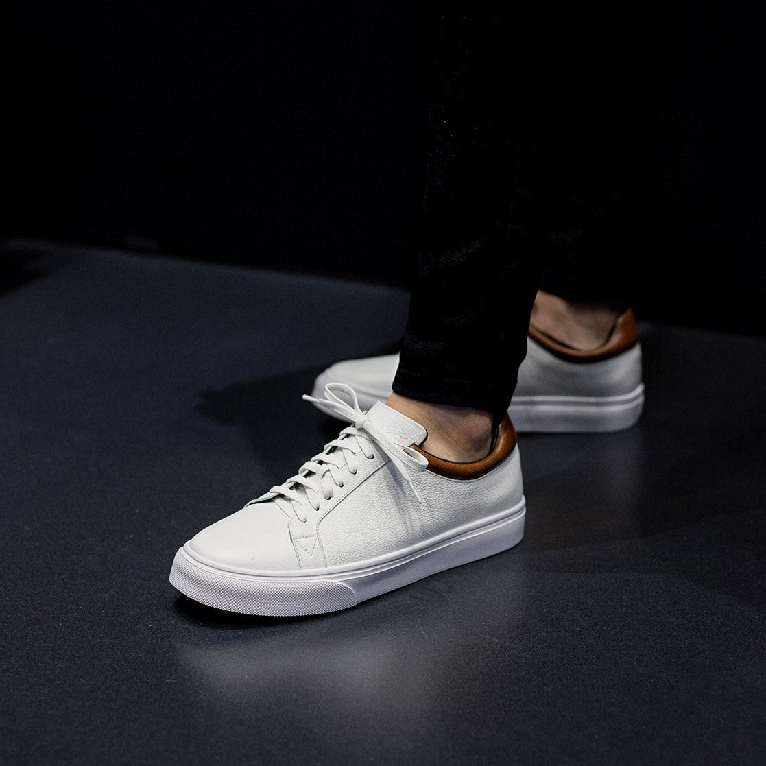 Orleans Blanco x Miel - Zapato Casual Elegante Hombre en Cuero