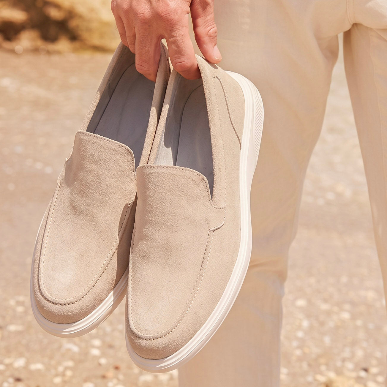 Napoles Beige - Zapato Casual Elegante Hombre en Cuero
