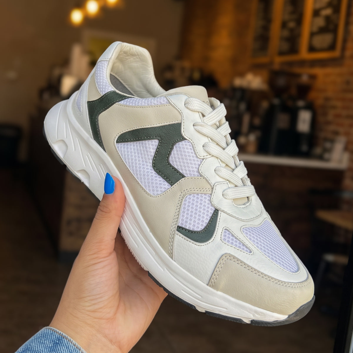 Sidney Blanco x Verde - Zapato Casual Mujer en Cuero