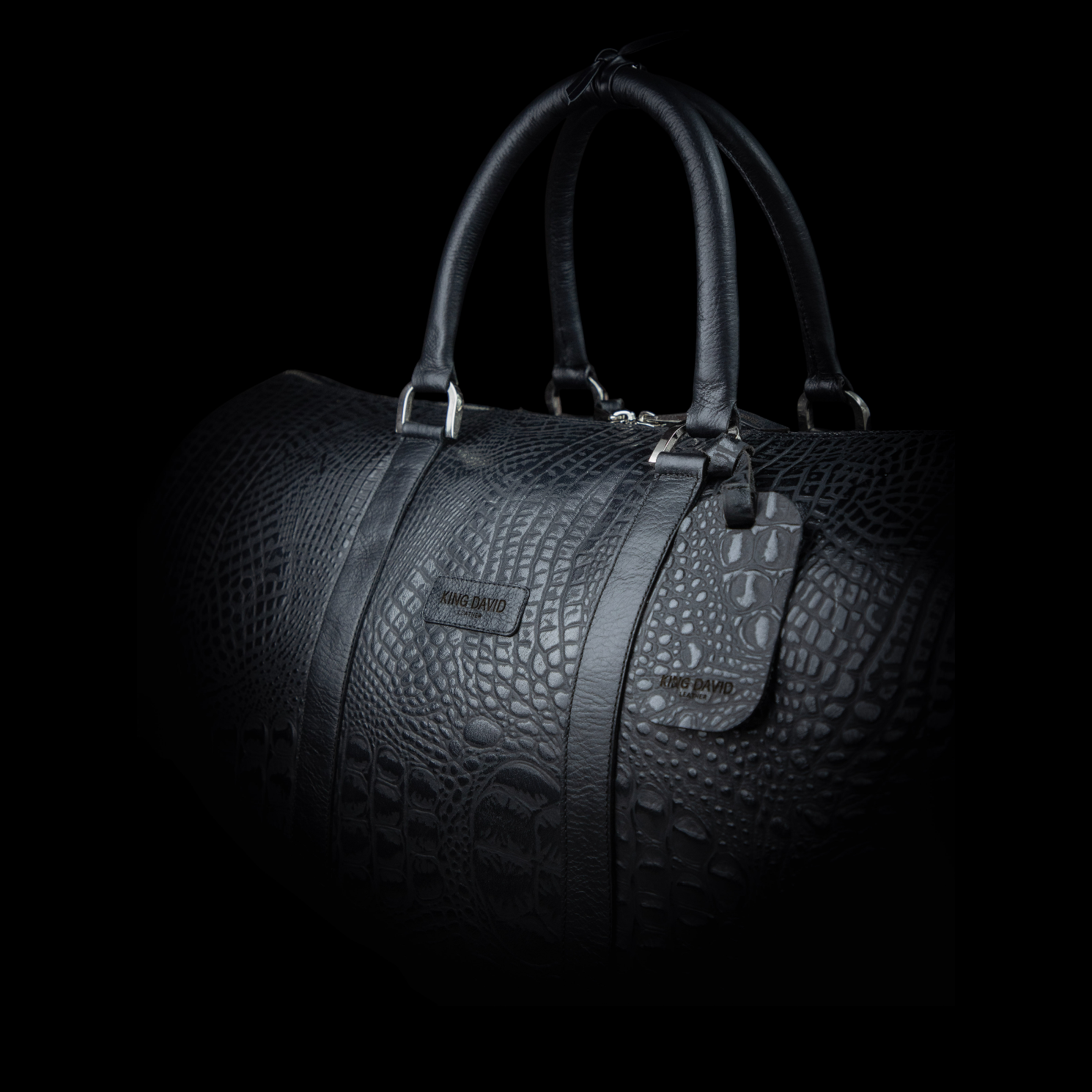 BAG KING TRAVEL CROCODILE NEGRO INVERTIDO