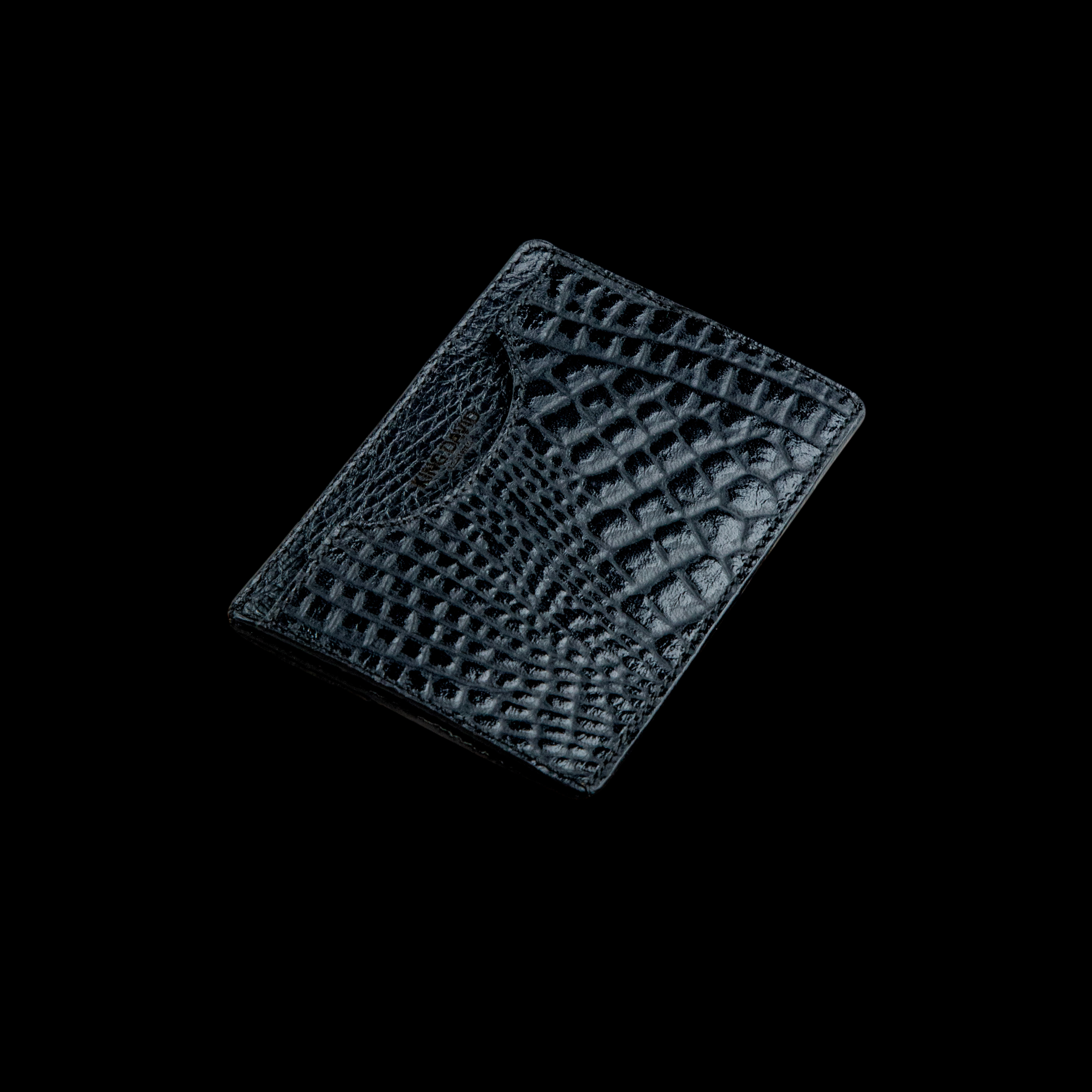 CARD HOLDER 08 CROCODILE NEGRO