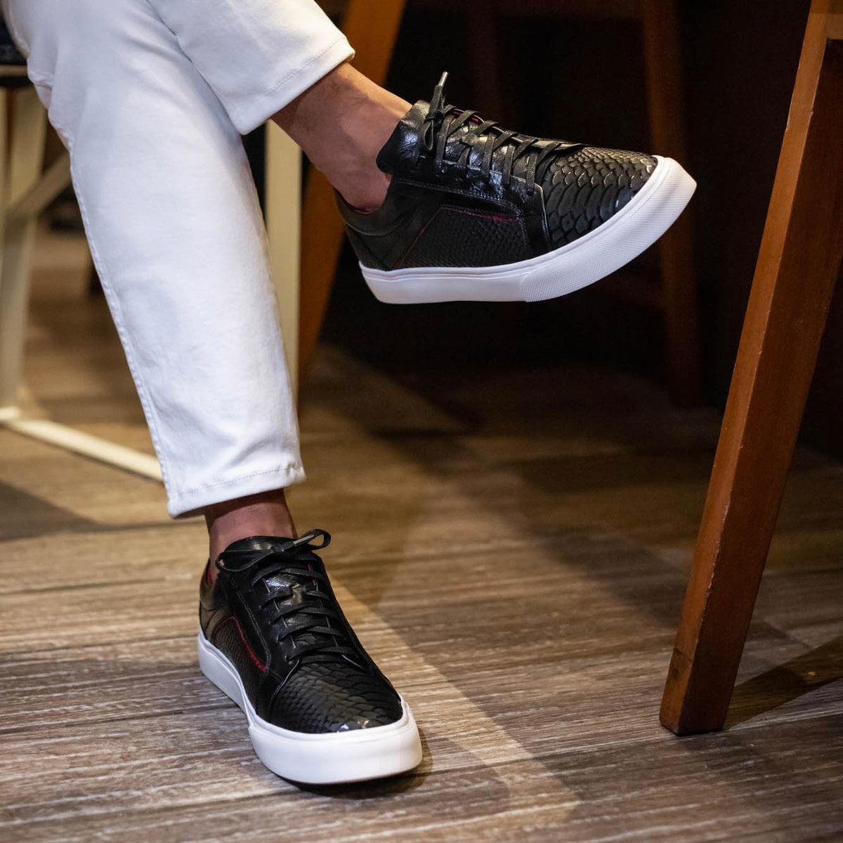 Red Force Crocodile Negro SA - Zapato Crocodile Luxury Hombre en Cuero Grabado