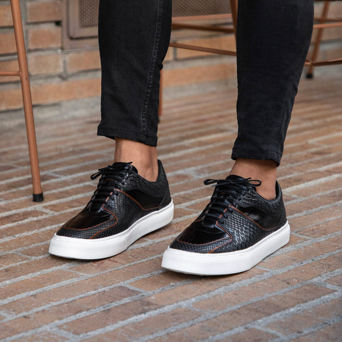 York Negro x Miel - Zapato Casual Elegante Hombre en Cuero