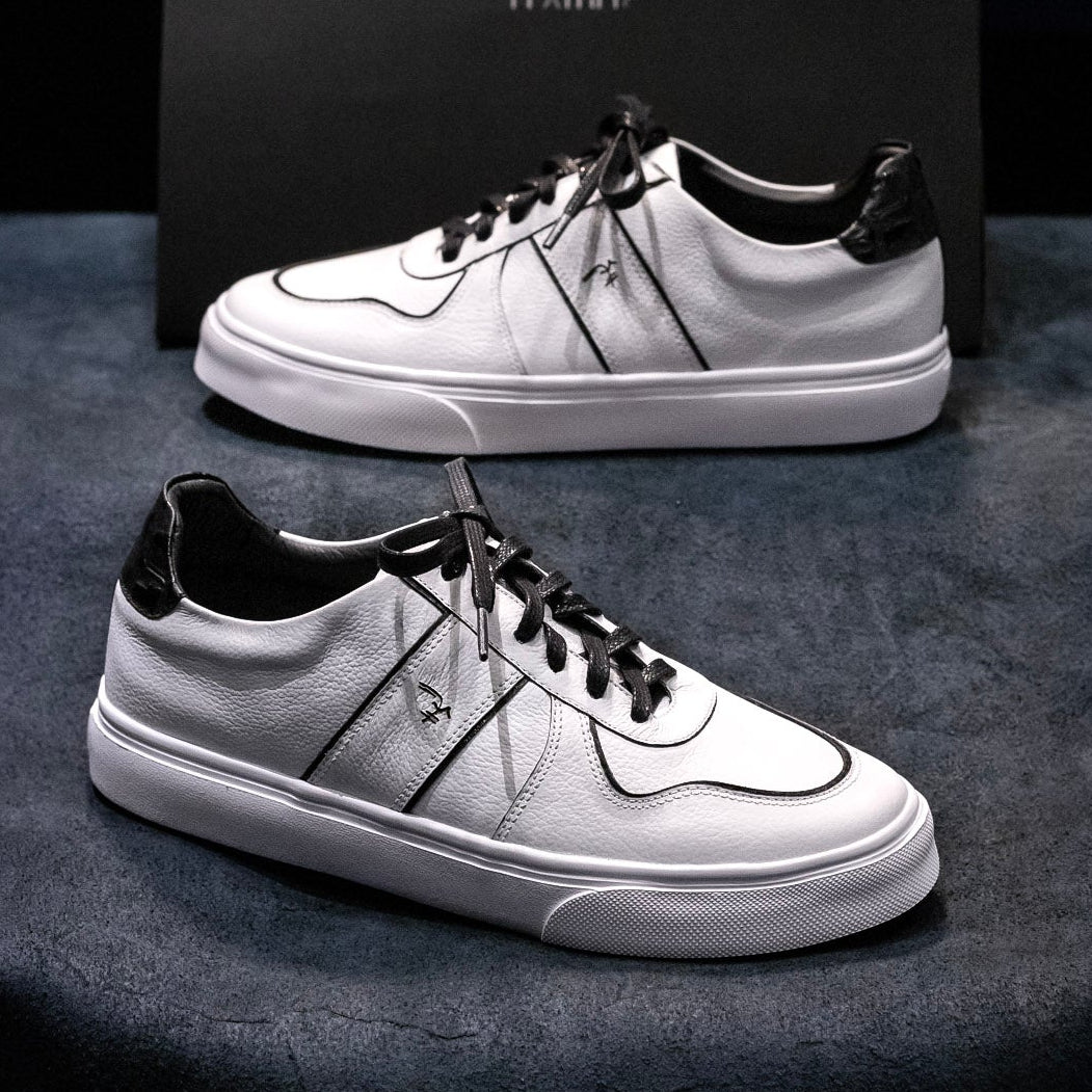 Cambridge Blanco - Zapato Casual Elegante Hombre en Cuero