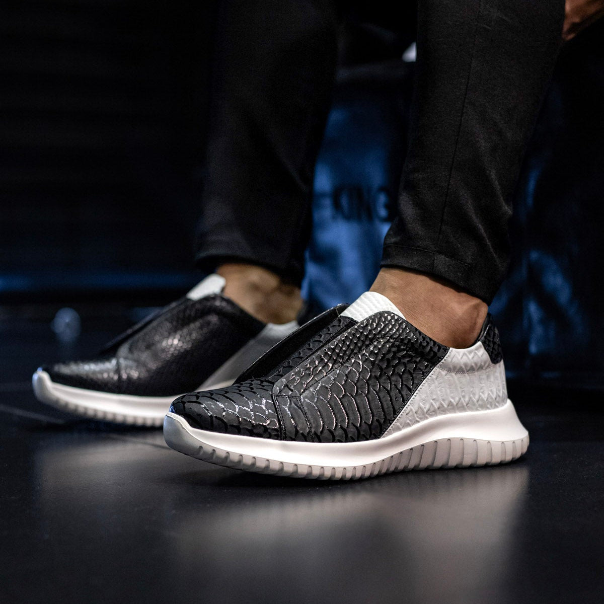 OUTLET Portland Crocodile Negro - Zapato Crocodile Luxury Hombre en Cuero Grabado