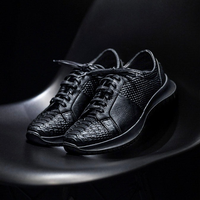 OUTLET Boston Crocodile Negro - Zapato Crocodile Luxury Hombre en Cuero Grabado