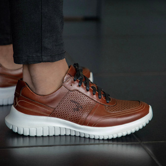 Weston Miel Oscuro - Zapato Casual Elegante Hombre en Cuero