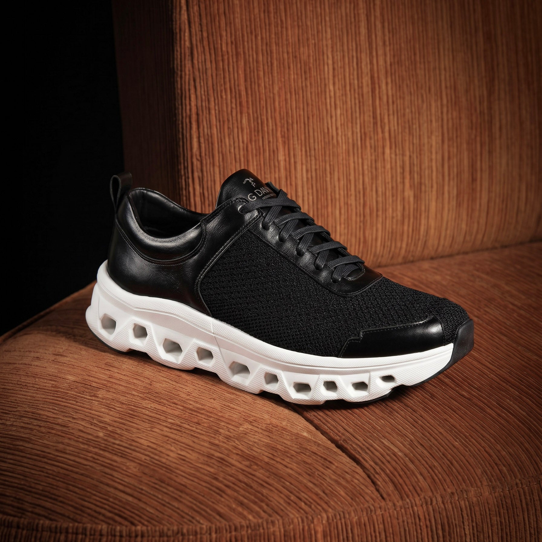 Zapato casual elegante Edimburgo Negro hombre cuero - vista frontal