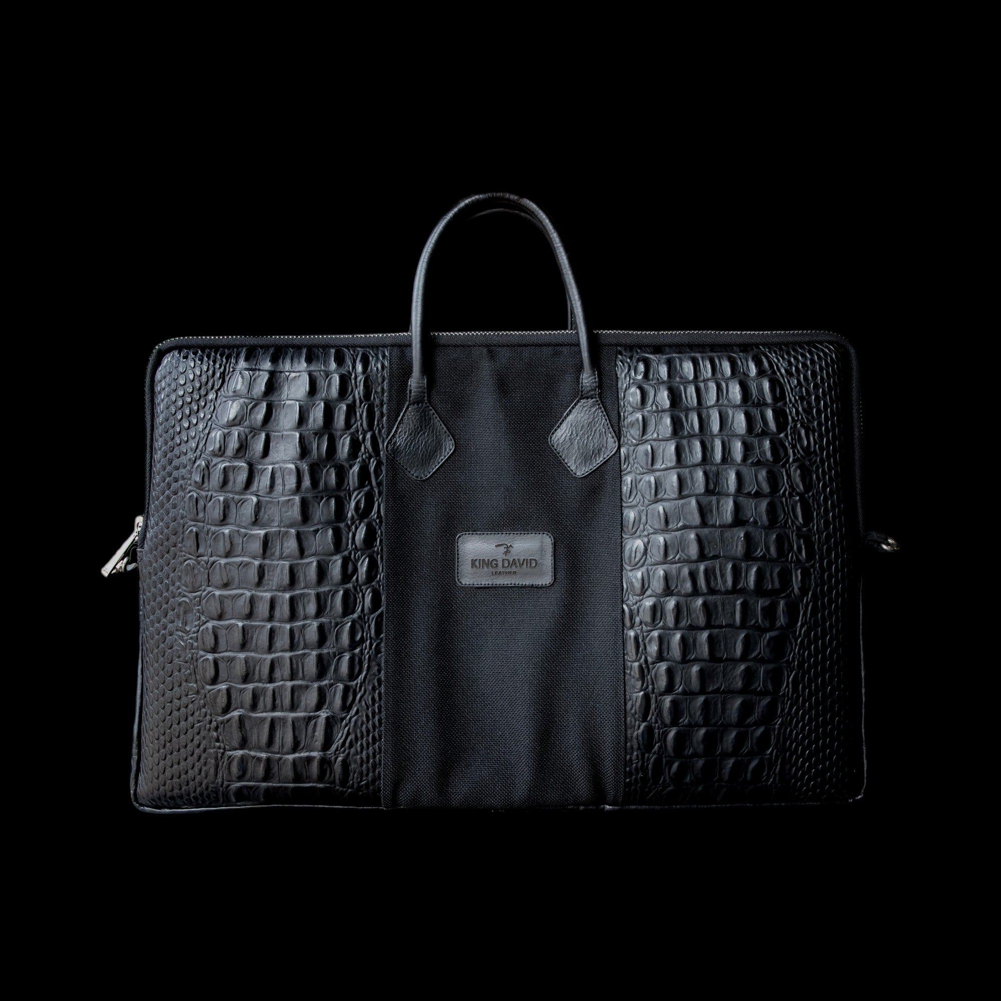 Funda Laptop Crocodile Negro - Funda Luxury Hombre en Cuero Grabado