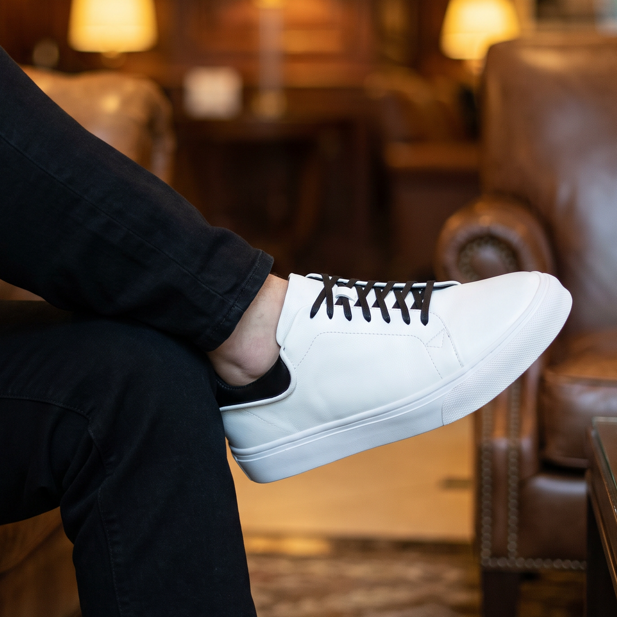 Kingston Blanco - Zapato Casual Elegante Hombre en Cuero