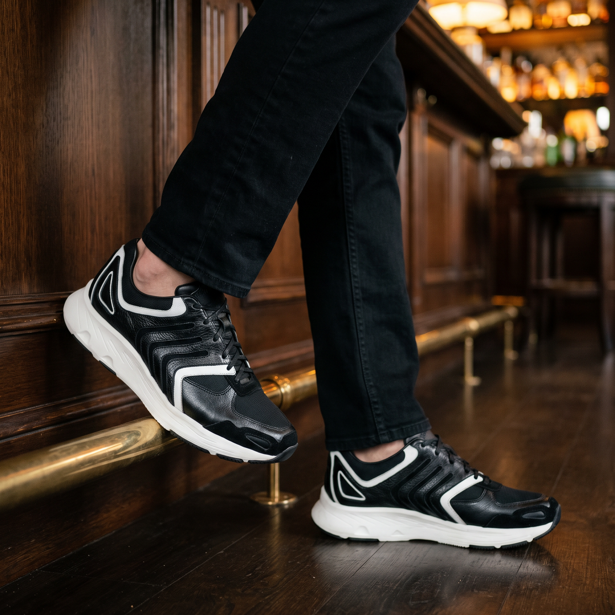 Escocia Negro - Zapato Casual Elegante Hombre en Cuero