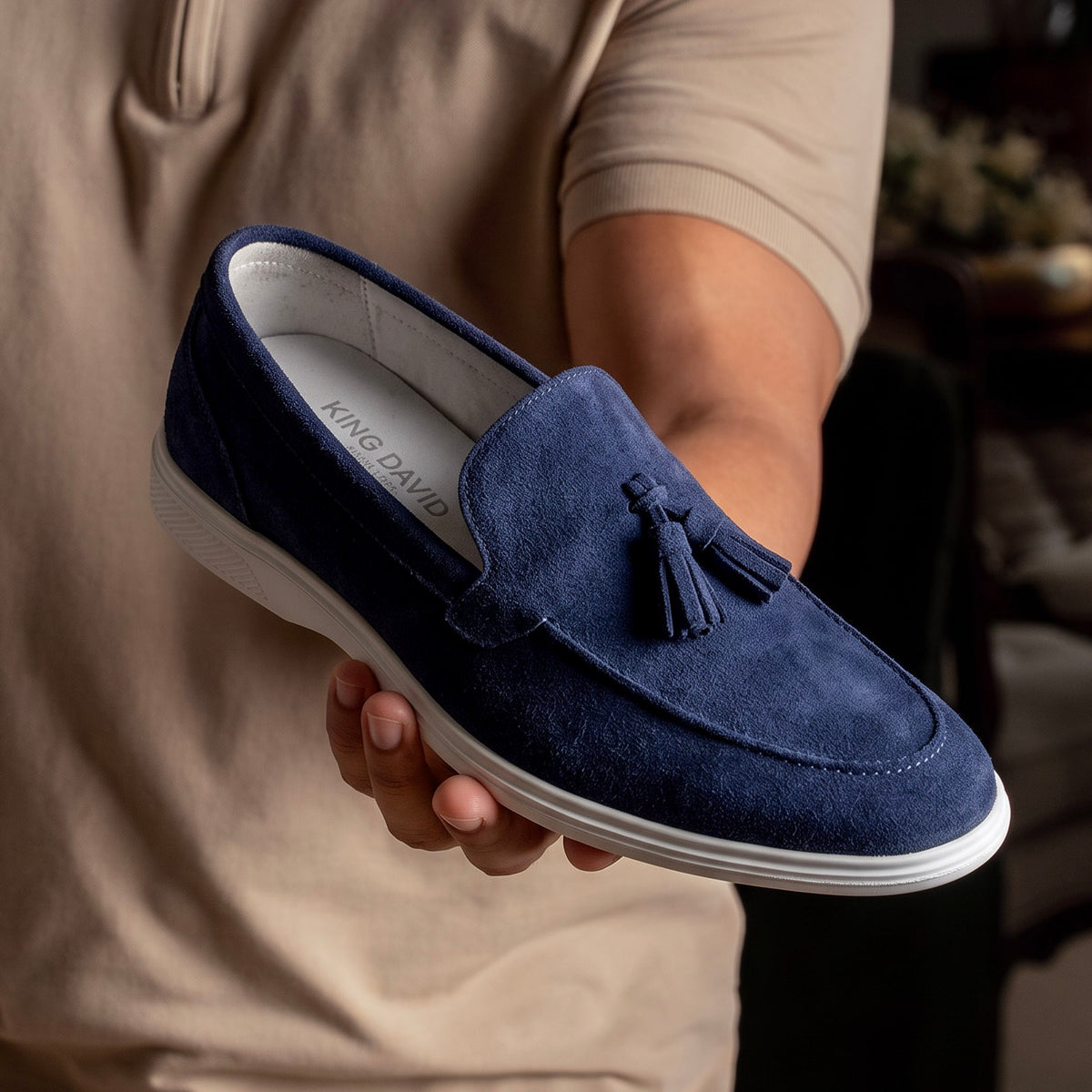 Milano Azul - Zapato Casual Elegante Hombre en Cuero