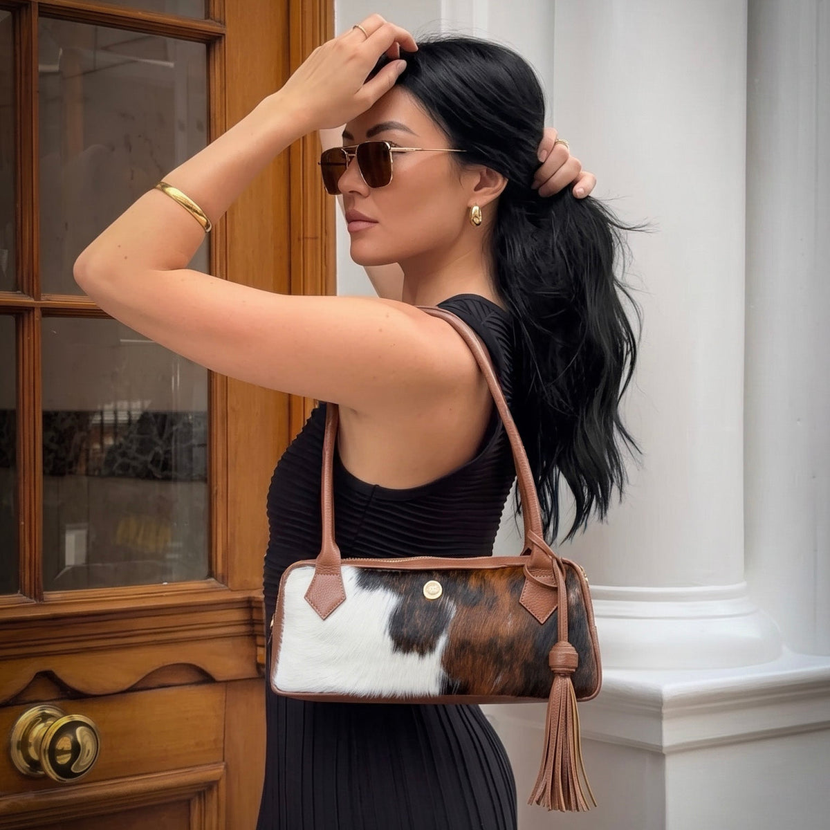 Camille Miel Pelo Largo - Bolso Luxury Mujer en Cuero