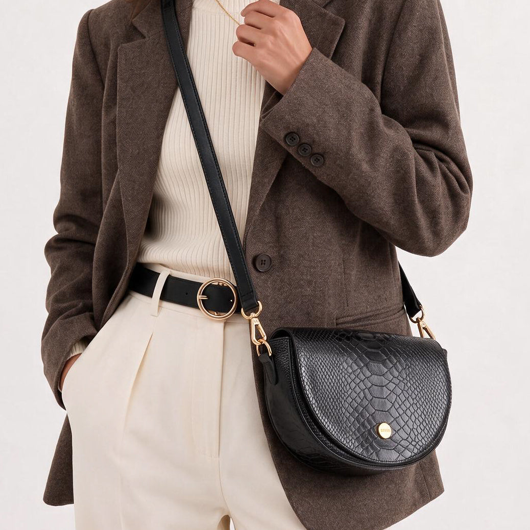 Chloé Negro Croco - Bolso Luxury Mujer en Cuero